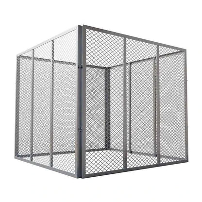 Metall Komposter für Gartenabfälle 800L Silber