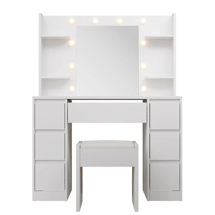 Schminktisch mit Spiegel Malia mit Hocker Melly