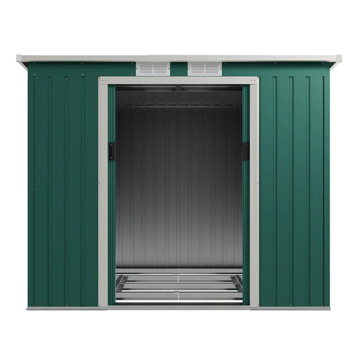 Abri à outils en métal Abri à outils M avec toit en appentis en vert foncé