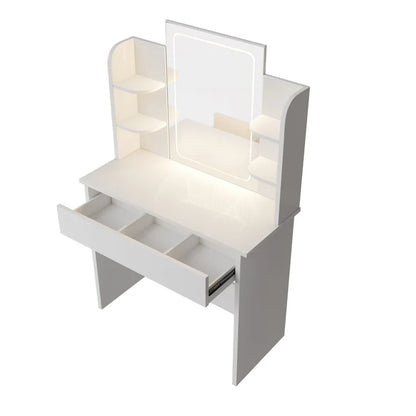 Schminktisch Zoey Weiss LED-Spiegel