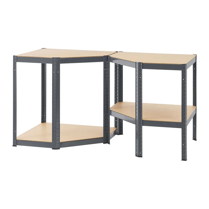 Eckregal Lagerregal Corner Easy 160 x 75 x 40-75 cm Grau