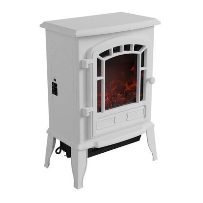Elektrokamin 2000W mit Flammeneffekt Weiss