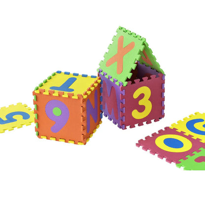 Tappetino puzzle per bambini Kim 36 pezzi dalla A alla Z e da 0 a 9