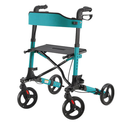 Déambulateur en aluminium Vital pliable avec siège et sac à provisions en essence