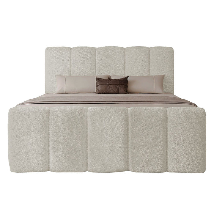 Boxspringbett Manitoba 180x200 cm mit Bettkasten Beige