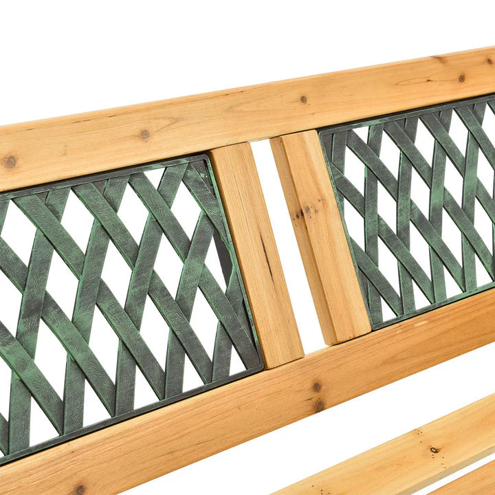 2 Sitzer Gartenbank Sanremo aus lackiertem Holz und Gusseisen