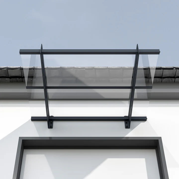 Auvent moderne en appentis Manille 100x80 cm