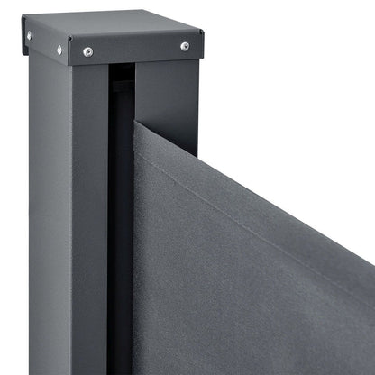 Tenda da sole laterale Dubai 300 x 160 cm grigio scuro tenda da sole in poliestere con rivestimento in PU