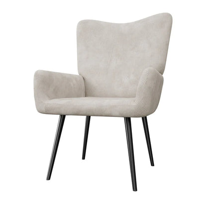 Ohrensessel Relaxsessel skandinavischen Design Cord Beige