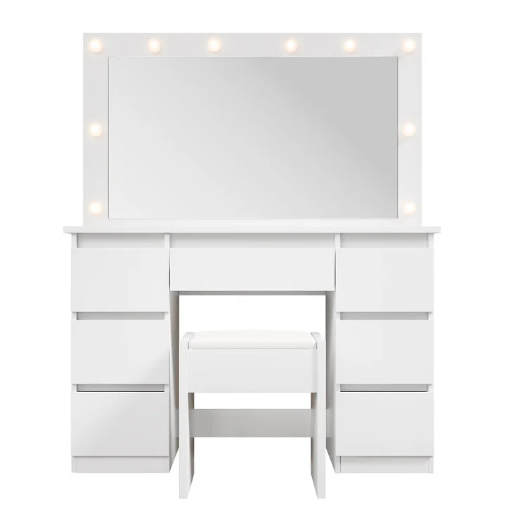 Schminktisch mit Spiegel Lilia mit Hocker Melly