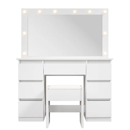 Schminktisch mit Spiegel Lilia mit Hocker Melly