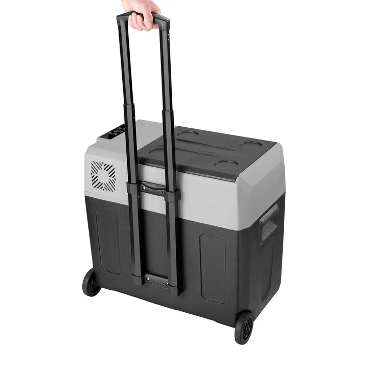 Glacière à compresseur Yukon 50 l avec connexion 12/24 et 230 V, contrôle par application et prise de chargement USB - grise