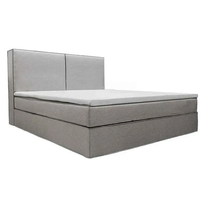 Boxspringbett Detroit - Chenille-Stoff 180x200 cm Grau
