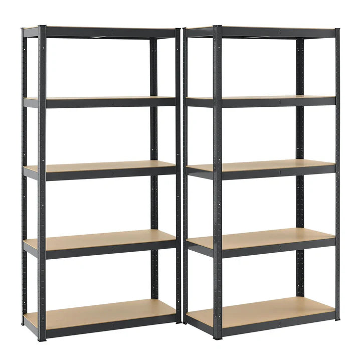 2er Set Lagerregal Basic 180 x 90 x 40 cm in Grau