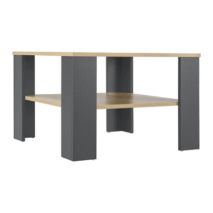 Table basse gris aspect bois 60x60 cm