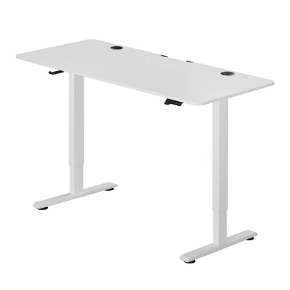 Elektrisch verstellbarer Schreibtisch 140x60 cm in Weiss - Palo24