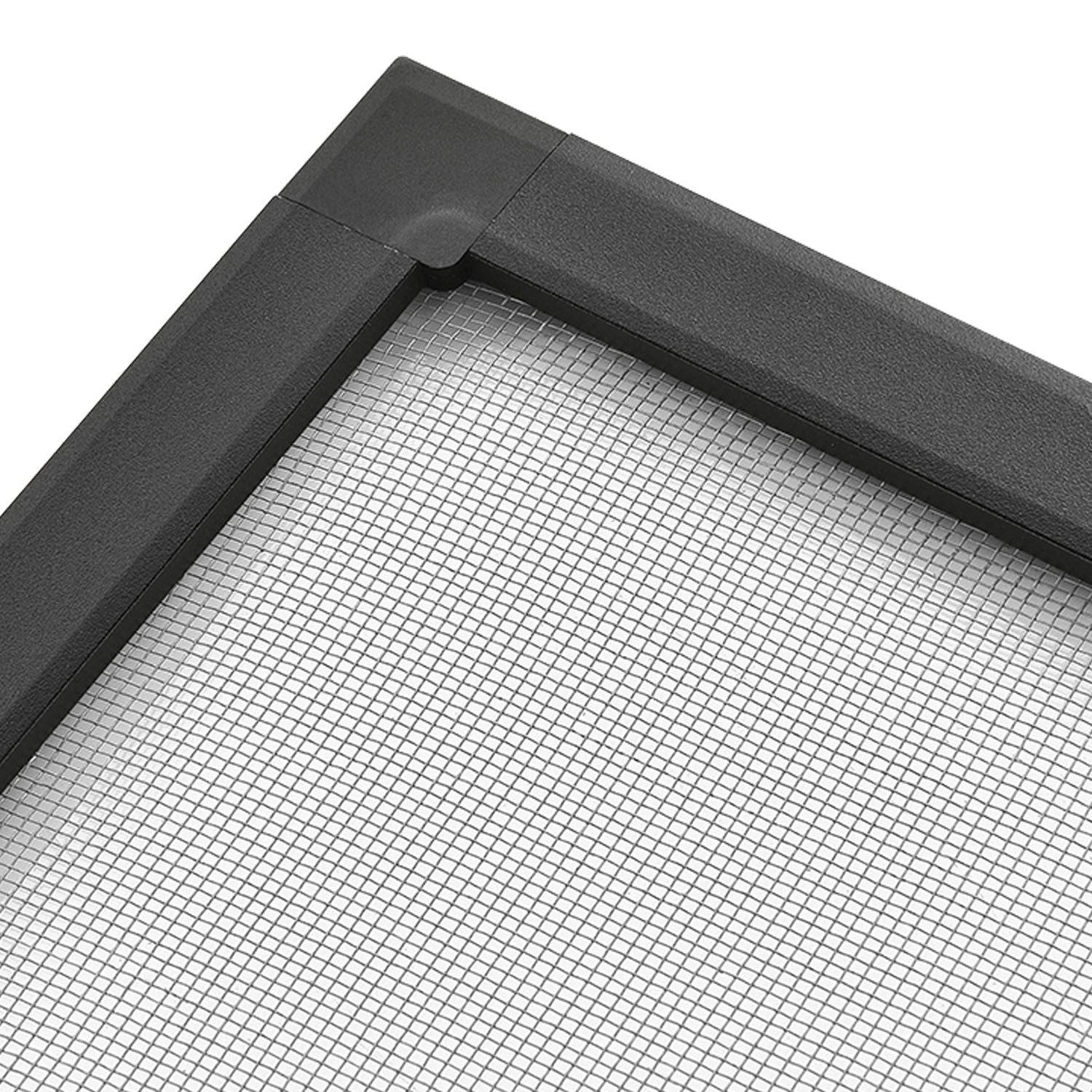 Fliegengitter 130x150 cm für Fenster Grau - Palo24