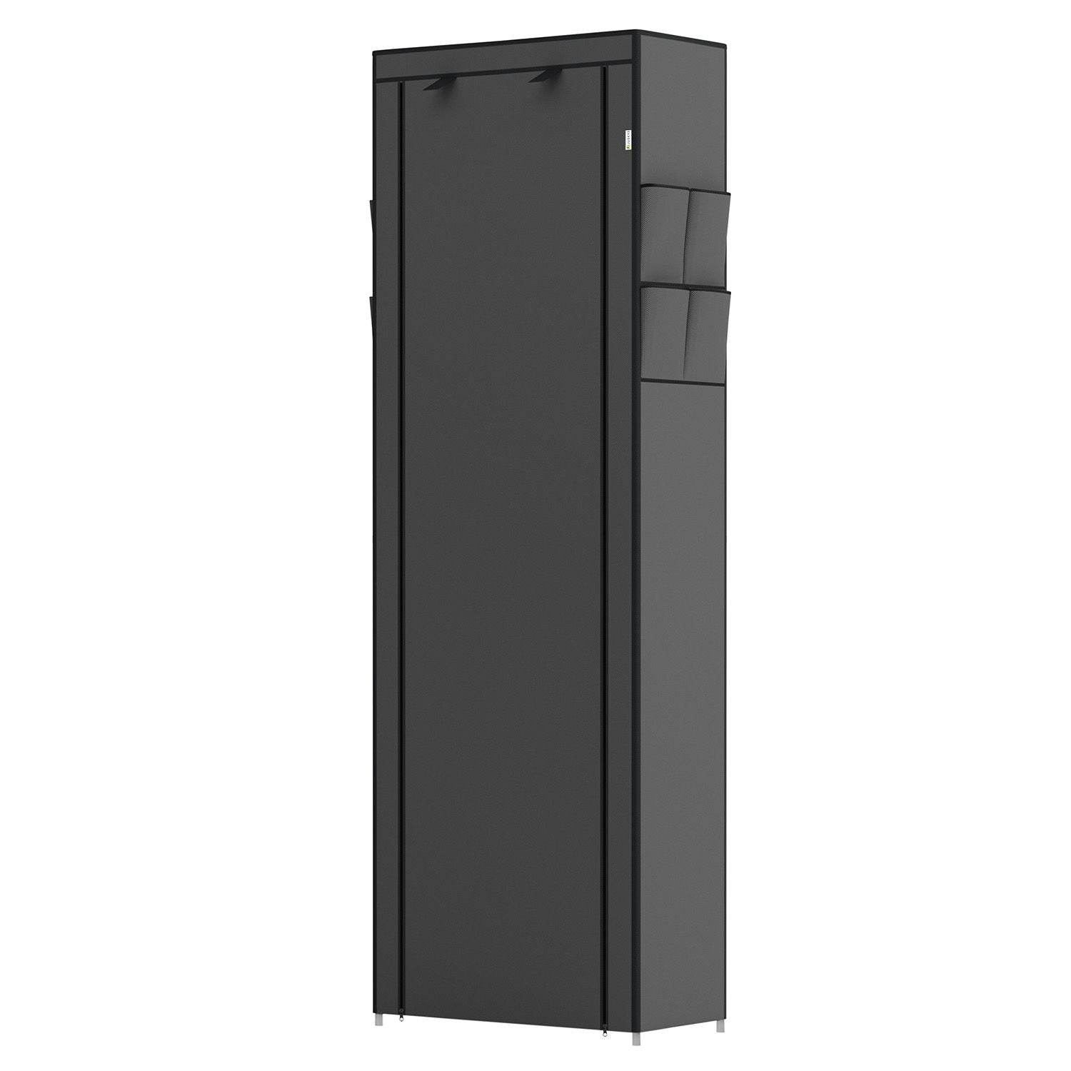 Schuhschrank M aus Stoff 9 Ebenen Grau - Palo24