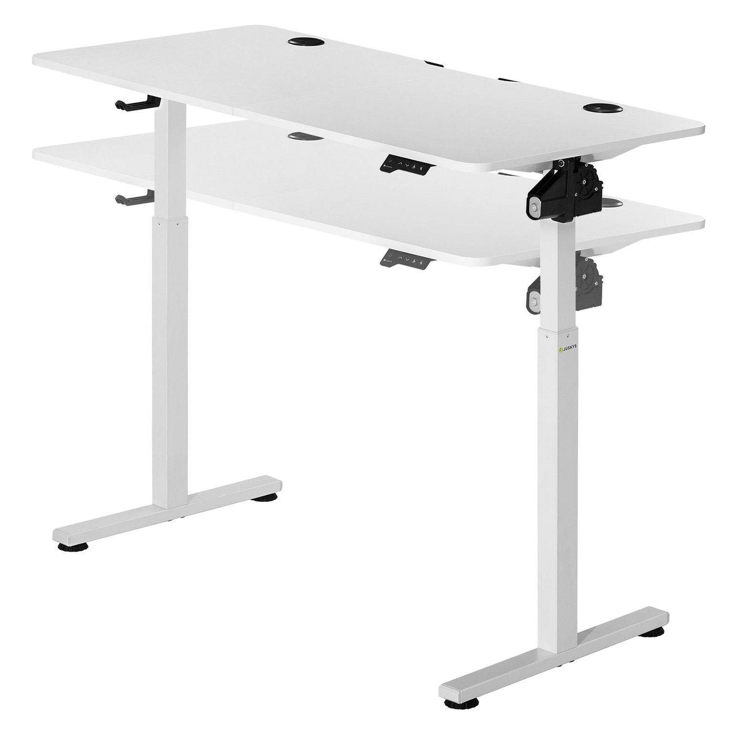 Elektrisch verstellbarer Schreibtisch 120x60 cm Weiss - Palo24