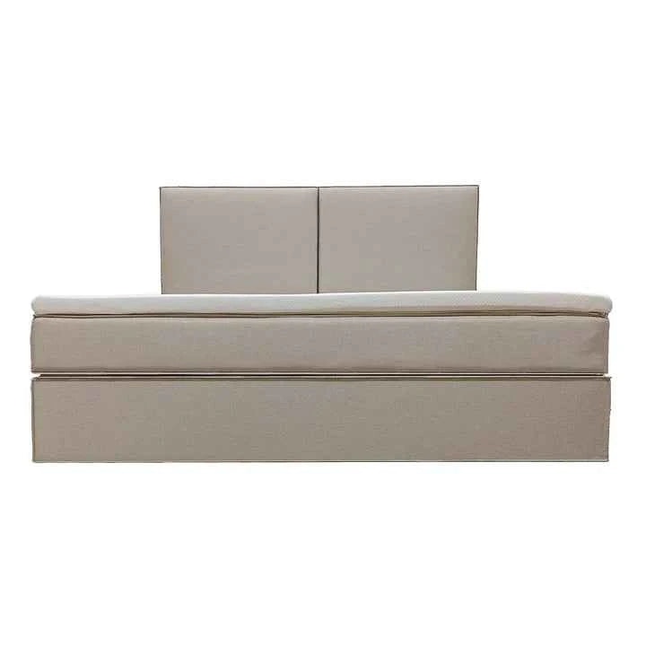 Boxspringbett Detroit - Chenille-Stoff 180x200 cm Beige