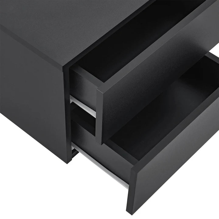 Wandschrank Nachttisch hängend Schwarz