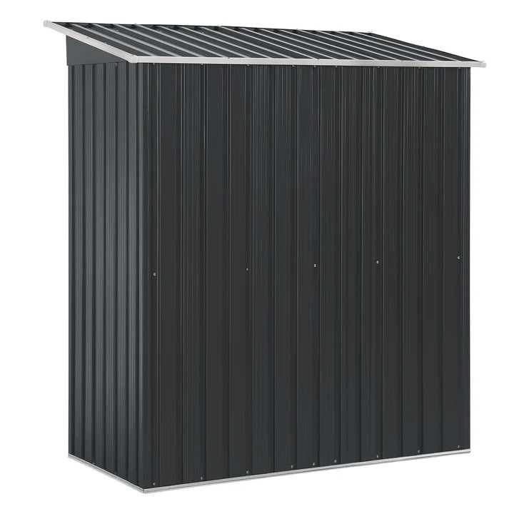 Geräteschuppen S anthrazit Gerätehaus aus Metall mit Pultdach