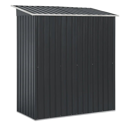 Geräteschuppen S anthrazit Gerätehaus aus Metall mit Pultdach