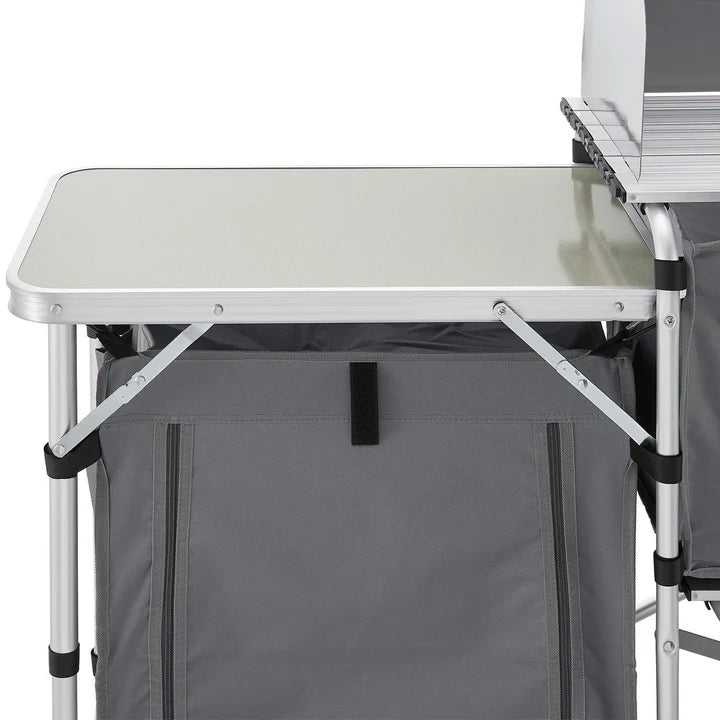 Grande cucina da campeggio pieghevole da cucina Garda in grigio