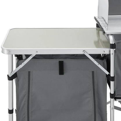 Grande cucina da campeggio pieghevole da cucina Garda in grigio