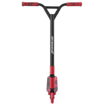 Stunt Scooter Red Smoke in Rot Schwarz Trick Roller mit 360° Lenkung