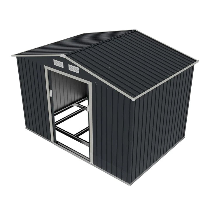 Metall Geräteschuppen Gerätehaus XL mit Satteldach in anthrazit