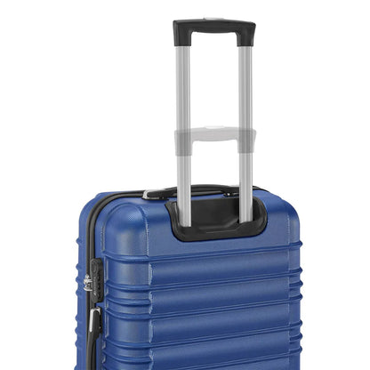 Set de valises rigides Rome - Set bleu 4 pièces avec coque rigide en ABS résistant aux chocs et roues 360°
