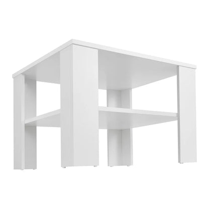 Table basse d'appoint en blanc 60x60 cm