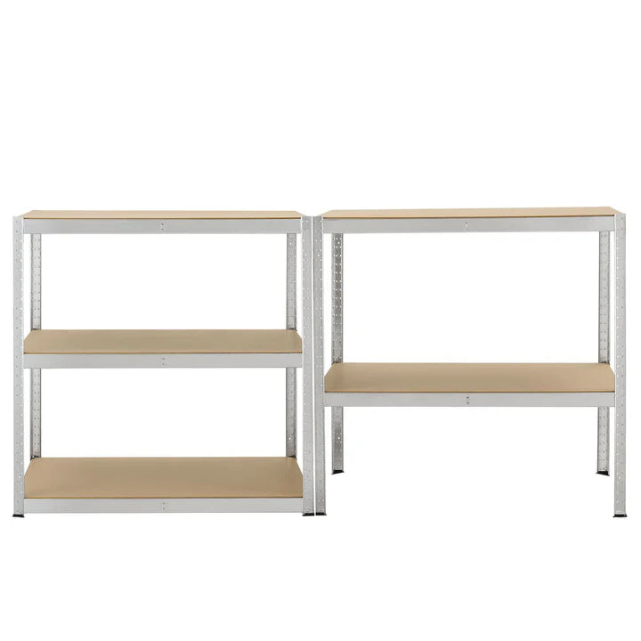 Set di 2 ripiani portaoggetti ripiani robusti "Basic" 180 x 90 x 40 cm