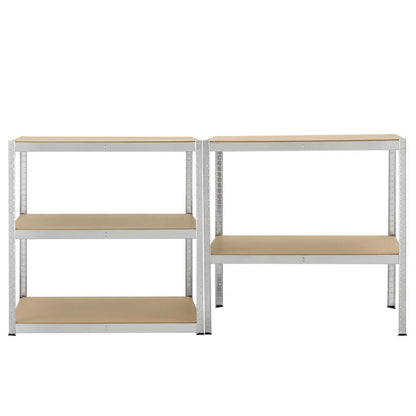 Set di 2 ripiani portaoggetti ripiani robusti "Basic" 180 x 90 x 40 cm