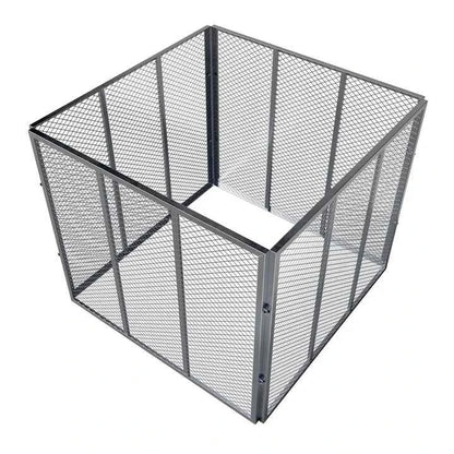 Metall Komposter für Gartenabfälle 450L Silber