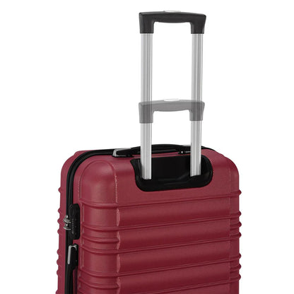 Set de valises rigides Rome - Set 4 pièces rouge avec coque rigide en ABS résistant aux chocs et roues 360°