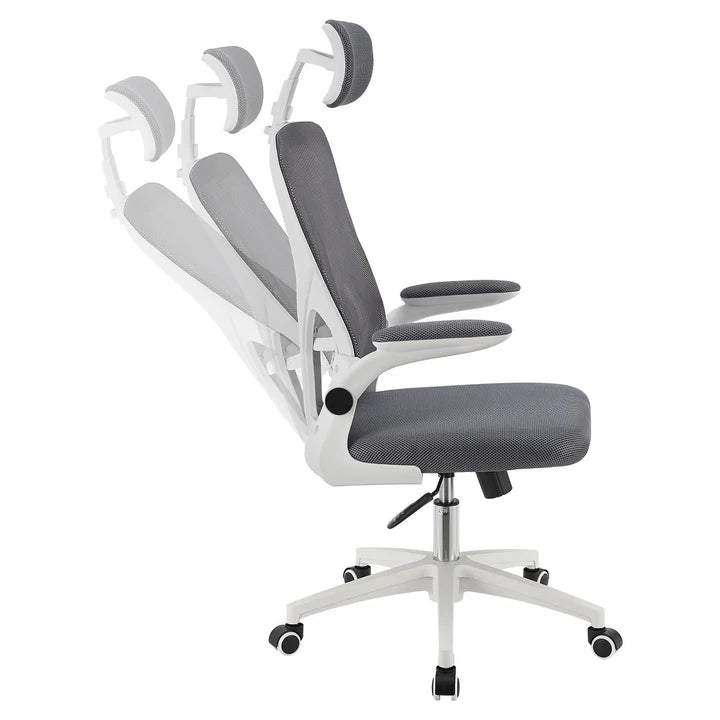 Bürostuhl Baltimore höhenverstellbar Grau Weiss - Palo24
