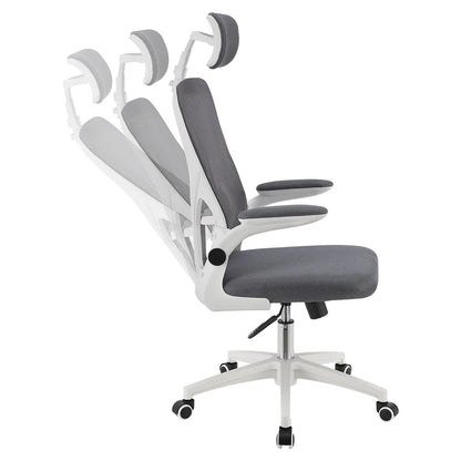 Bürostuhl Baltimore höhenverstellbar Grau Weiss - Palo24