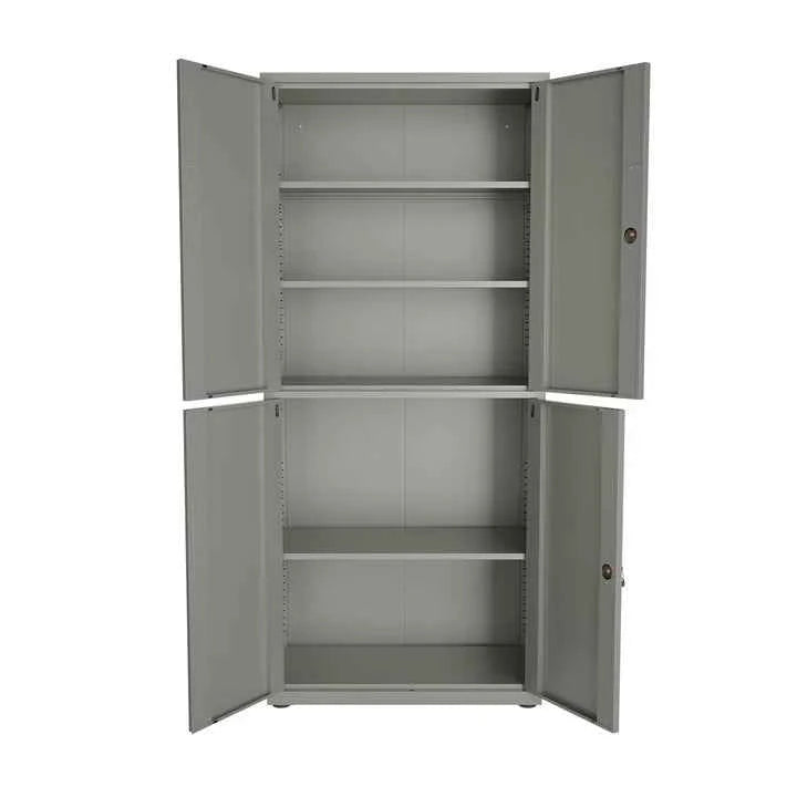 Aktenschrank Büroschrank aus Metall Hellgrau