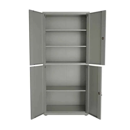 Aktenschrank Büroschrank aus Metall Hellgrau