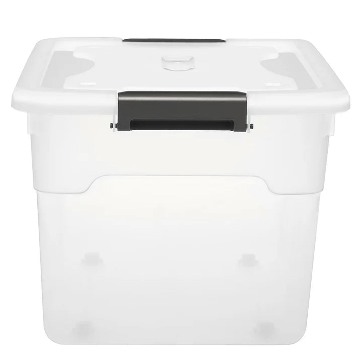 Boîte de rangement 45 L avec couvercle lot de 4