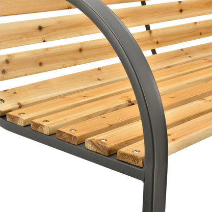 2 Sitzer Gartenbank Modena aus lackiertem Holz und Stahl