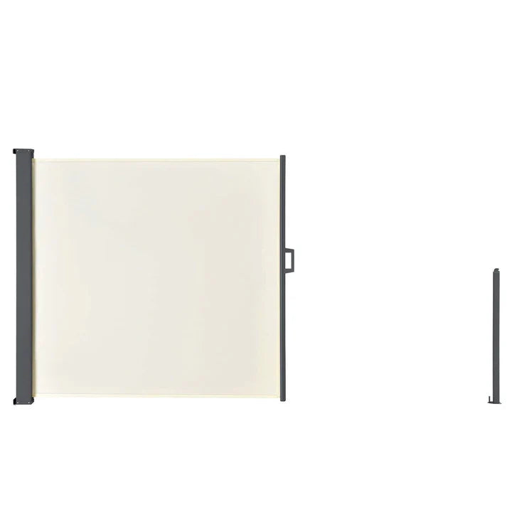 Tenda da sole laterale Dubai 300 x 160 cm beige tenda da sole in poliestere con rivestimento in PU