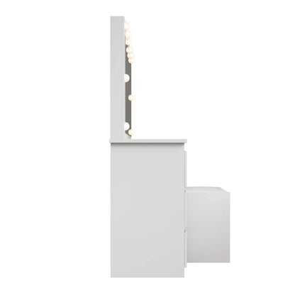 Schminktisch mit Spiegel Lilia mit Hocker Melly