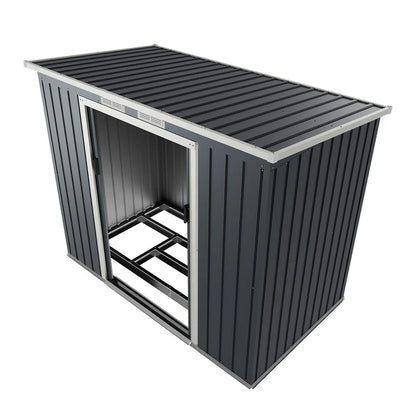 Metall Geräteschuppen Gerätehaus M mit Pultdach in anthrazit