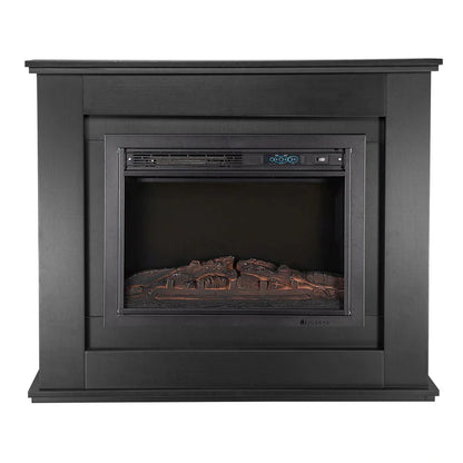 Elektrischer Kamin rechteckig Schwarz Flammeneffekt