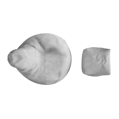 Sitzsack Chillex L mit Hocker Cord Sessel Hellgrau - Palo24