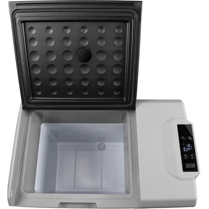 Glacière à compresseur Yukon 50 l avec connexion 12/24 et 230 V, contrôle par application et prise de chargement USB - grise