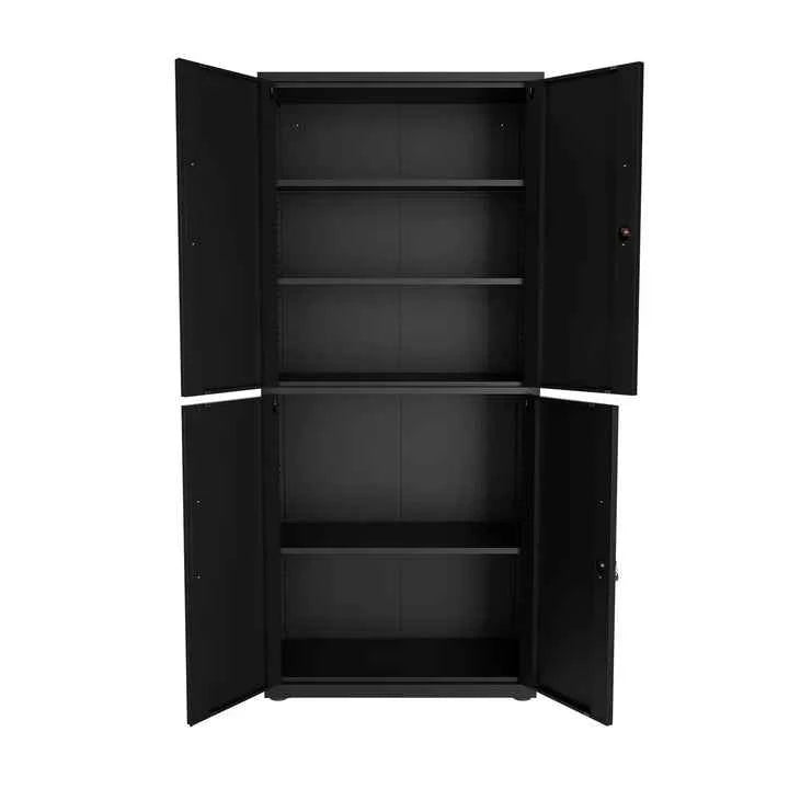 Aktenschrank Büroschrank aus Metall Schwarz